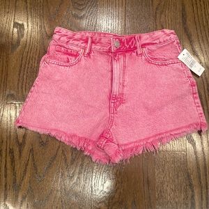 PacSun Hot Pink High Rise Festival Denim Shorts (Size 27)